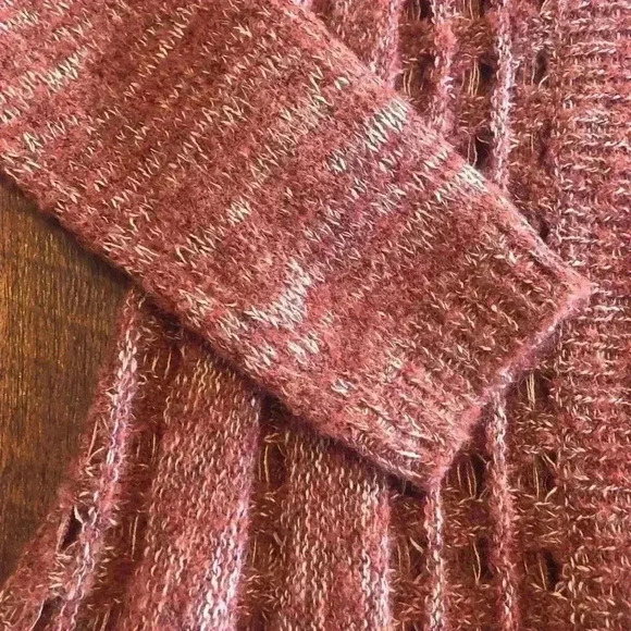 Anthropologie | Rosie Neira Longer Open Weave Sweater Cardigan, Rust Color - Picture 4 of 7